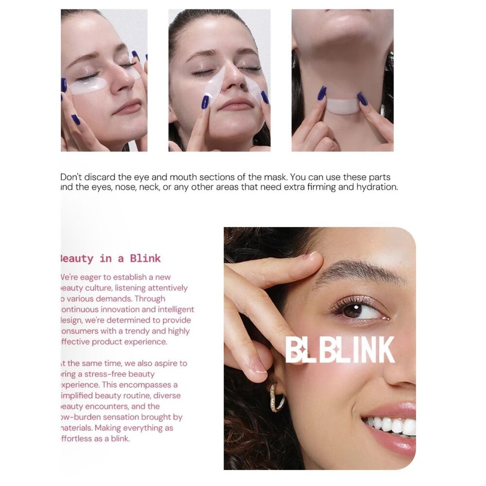 BLBLINK GLASS SKIN Overnight Deep Hydrating Collagen Anti-Wrinkle Box of 5 $53 - Picture 4 of 8